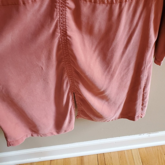 Long dusty pink string jacket sz S - Picture 3 of 8